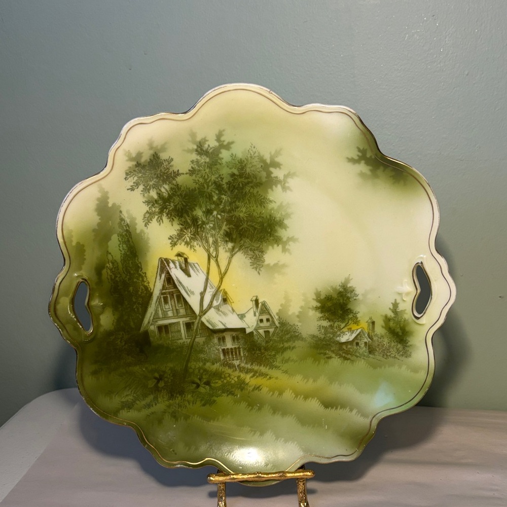 Vintage R S Germany Scalloped Edge Decorative Plate